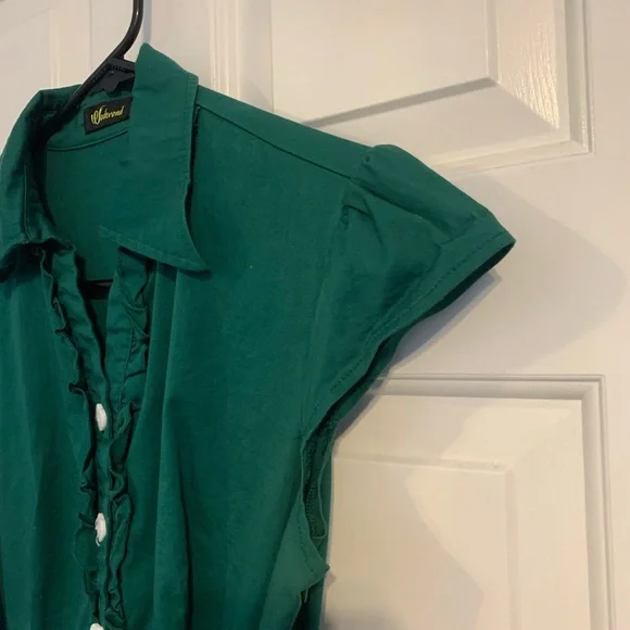 Green Midi Dress with Bow Detail - Picture 5 of 5